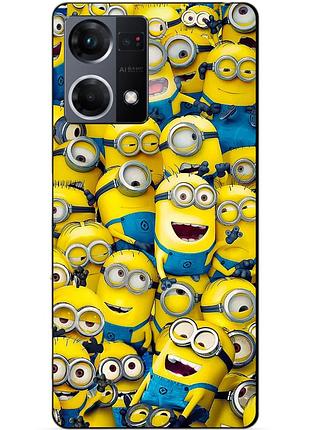 Силіконовий чохол бампер для oppo reno 7 з малюнком міньйони minion