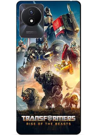 Силіконовий чохол бампер для vivo y02 з картинкою звіробої трансформери transformers