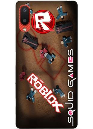 Силіконовий бампер чохол для samsung a02 galaxy a022 roblox гра в кальмара