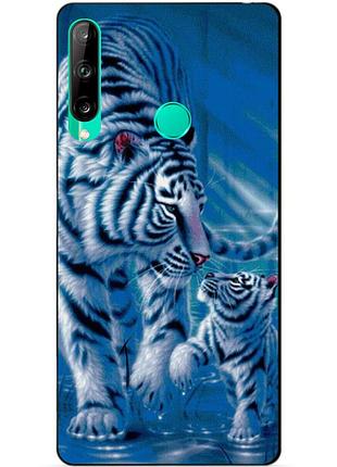 Силіконовий чохол бампер для huawei p40 lite e з малюнком тигри