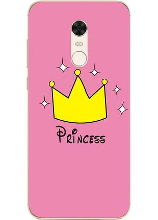 Чехол силиконовый бампер для xiaomi redmi 5 с рисунком princess