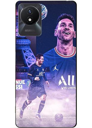 Силіконовий чохол бампер для vivo y02 з малюнком messi psg мессі