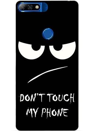 Чохол силіконовий бампер для huawei y7 prime 2018 з малюнком dont touch