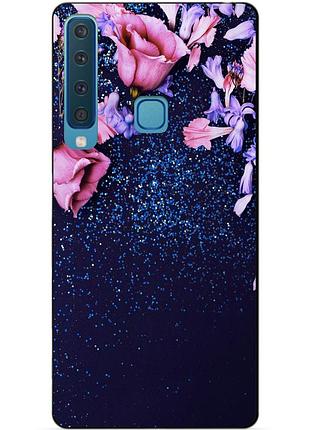 Бампер силиконовый для samsung a9 2018 galaxy a920 с рисунком розы