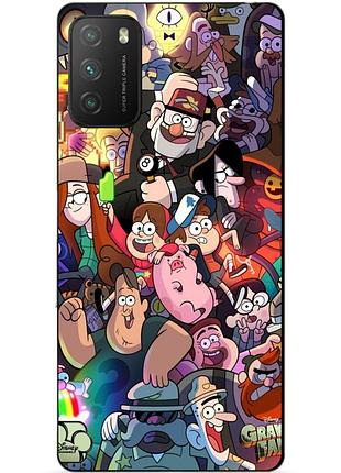 Силіконовий бампер чохол для xiaomi poco m3 з малюнком gravity falls