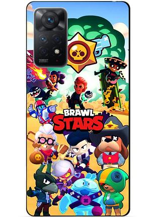 Силіконовий бампер чохол для xiaomi redmi note 11 pro з картинкою бравл силова ліга нокаут