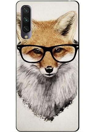 Чехол силиконовый для xiaomi mi a3 с рисунком лиса
