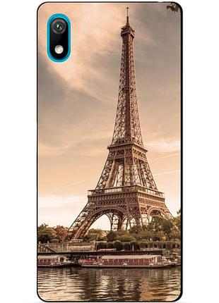 Чехол силиконовый для huawei y5 2019 с рисунком париж