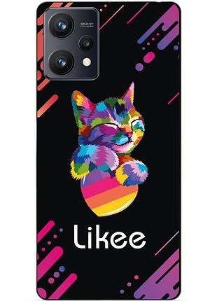 Силиконовый чехол бампер для realme 9 / 9 pro plus с рисунком likee