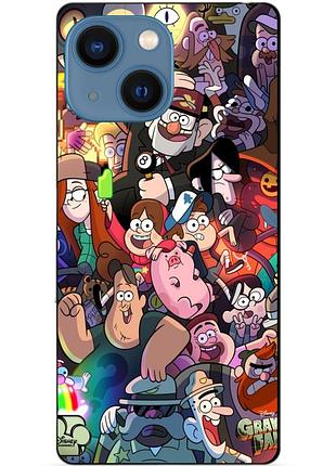 Силиконовый чехол бампер для iphone 13 с рисунком гравити фолз gravity falls