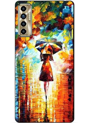 Силіконовий бампер чохол для tecno camon 17p з малюнком прогулянка