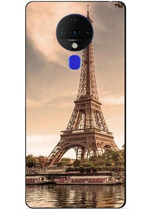 Силіконовий бампер чохол для tecno spark 6 з малюнком ейфелева вежа