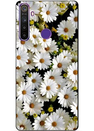 Силіконовий чохол бампер для realme 5 з малюнком ромашки