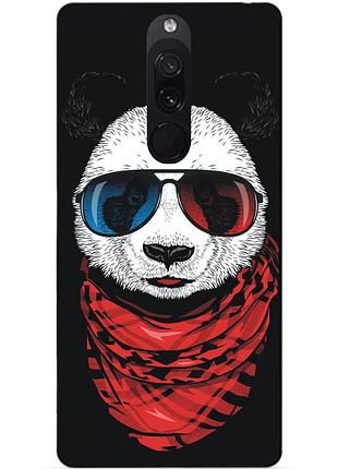 Силиконовый чехол бампер для xiaomi redmi 8 с рисунком панда