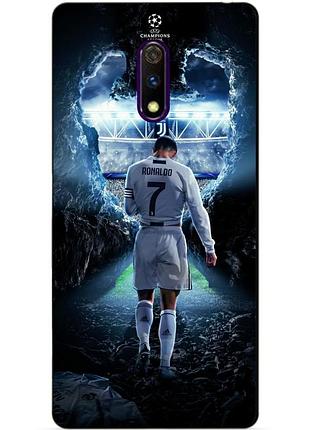 Силиконовый чехол бампер для realme x с рисунком ronaldo