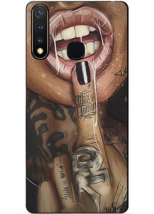 Силиконовый бампер чехол для vivo y19 с рисунком swag