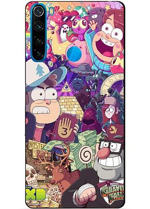 Силиконовый бампер чехол для xiaomi redmi note 8 с рисунком гравити фолз
