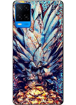 Силіконовий бампер чохол для oppo a54 з малюнком ананас