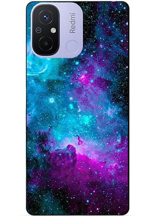 Силіконовий бампер чохол для xiaomi redmi 12c з малюнком галактика