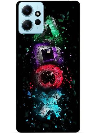 Силіконовий бампер чохол для xiaomi redmi note 12 з малюнком playstation