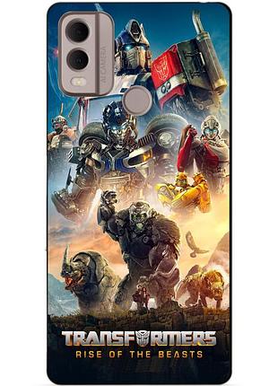 Силиконовый чехол бампер для nokia c22 с картинкой звероботы трансформеры transformers