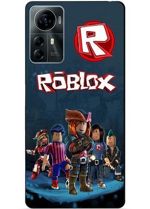 Силиконовый чехол бампер для zte blade a72s с рисунком roblox роблокс