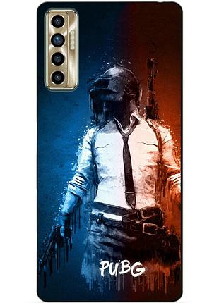 Силіконовий бампер чохол для tecno camon 17p з малюнком pubg