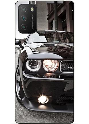 Силиконовый бампер чехол для xiaomi poco m3 с рисунком dodge