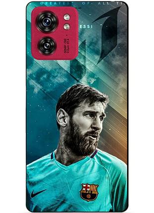 Силіконовий чохол бампер для motorola edge 40 з малюнком leo messi мессі