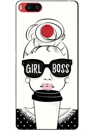 Силиконовый бампер чехол для xiaomi mi a1 с рисунком girl boss