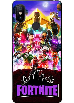 Силіконовий бампер чохол для xiaomi mi a2 з малюнком fortnite фортнайт