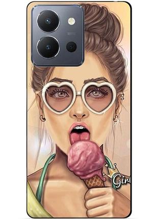 Силіконовий чохол бампер для vivo y36 з малюнком морозиво