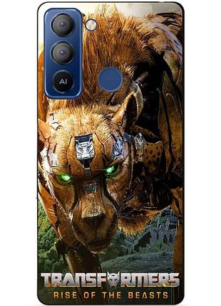 Силиконовый чехол бампер для tecno pop 5 pro с рисунком читор звероботы трансформеры transformers