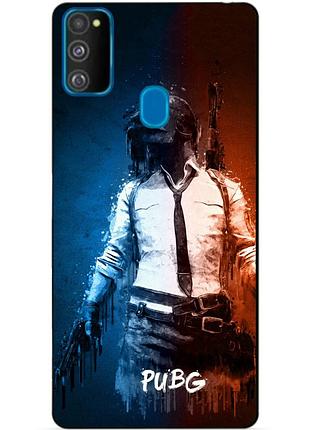 Силіконовий бампер чохол для samsung m21 galaxy m215f з малюнком pubg