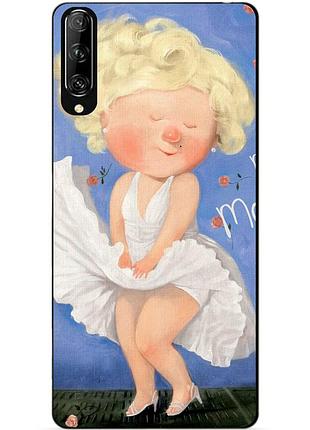 Силіконовий чохол бампер для huawei p smart pro з малюнком монро гапчинська