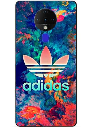 Силіконовий бампер чохол для tecno spark 6 з малюнком adidas