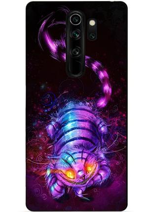 Чехол силиконовый для xiaomi redmi note 8 pro с рисунком чеширский кот