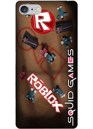 Силіконовий чохол бампер для iphone 6 plus з малюнком roblox гра в кальмара роблокс