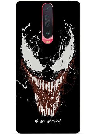 Силиконовый чехол бампер для xiaomi pocophone x2 с рисунком веном