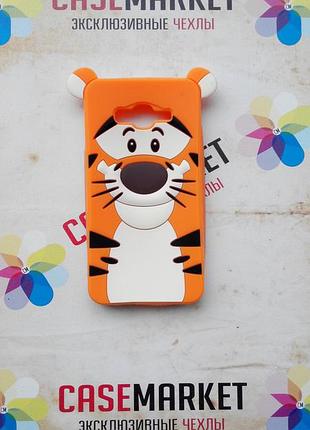 Об'ємний 3d силіконовий чохол для samsung j2 prime galaxy g532f тигреня