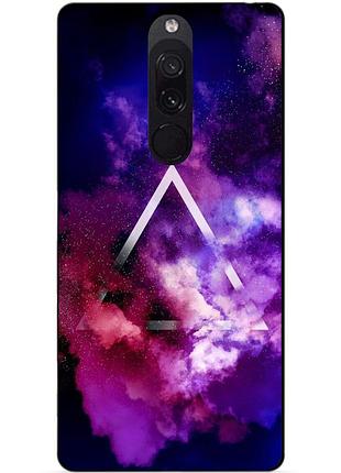 Силиконовый чехол бампер для xiaomi redmi 8 с рисунком космос