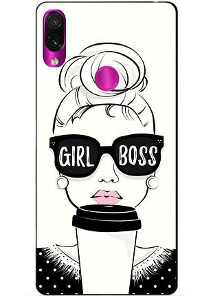 Чехол силиконовый для xiaomi redmi 7 с рисунком girl boss
