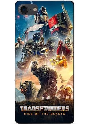 Силиконовый чехол бампер для iphone se 2 2020 с картинкой звероботы трансформеры transformers