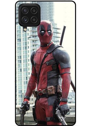 Чехол силиконовый бампер для samsung a22 с рисунком deadpool дэдпул