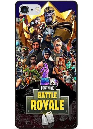 Силіконовий чохол бампер для iphone 6 з малюнком фортнайт fortnite