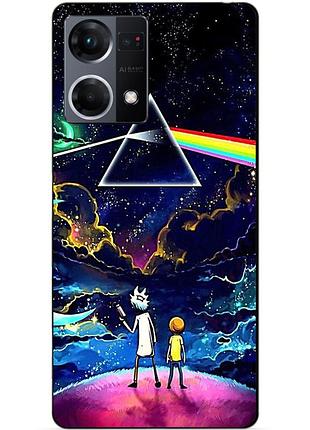 Силіконовий чохол бампер для oppo reno 7 з малюнком рік і морті rick and morty