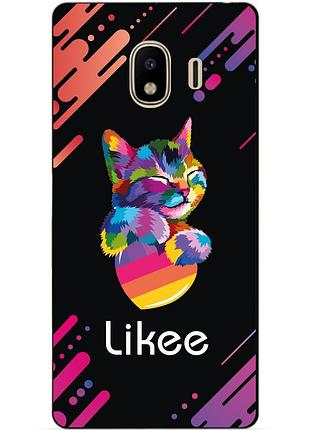 Силиконовый бампер чехол для samsung j2 2018 galaxy j250 с рисунком likee