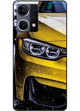 Силіконовий чохол бампер для oppo reno 7 з малюнком bmw бмв машина авто
