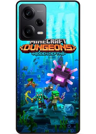 Силиконовый чехол бампер для xiaomi redmi note 12 pro 5g с рисунком майнкрафт minecraft