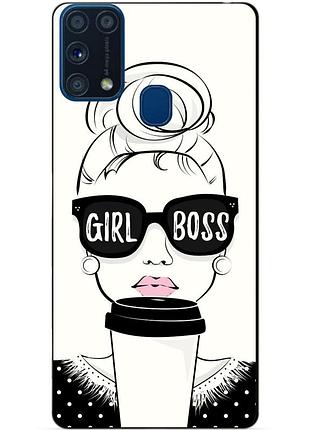 Силіконовий бампер чохол для samsung m31 galaxy m315f з малюнком girl boss